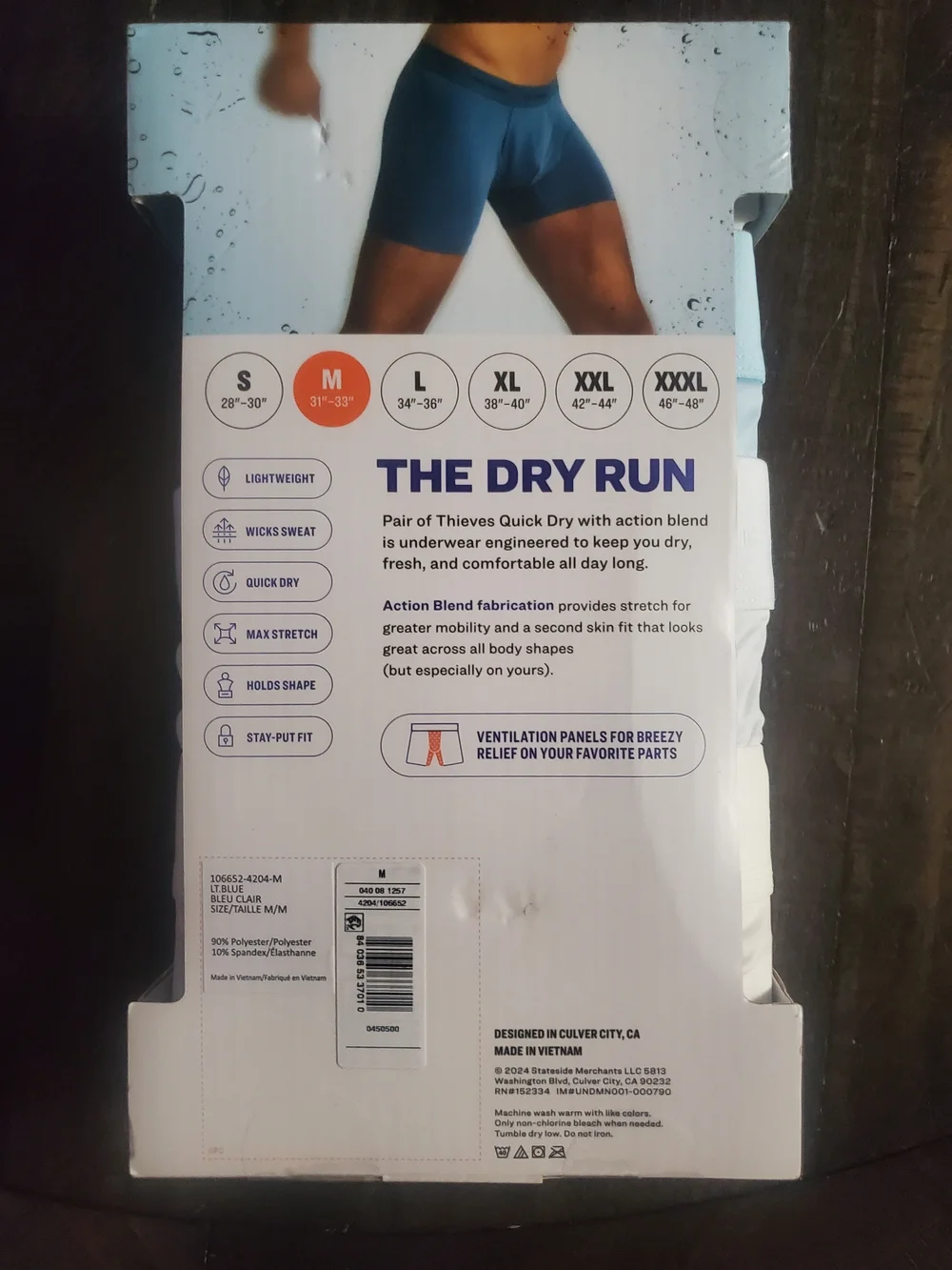 Pair of Thieves Quick Dry Boxer Briefs - Blue (3 Pack)